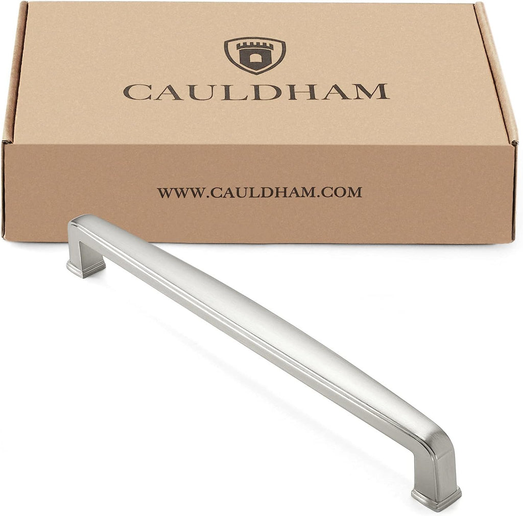 10 Pack Solid Kitchen Cabinet Handles, Satin Nickel Y14364