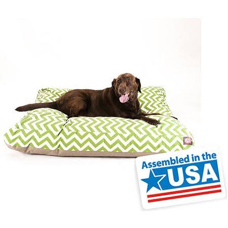 Sage Chevron Rectangle Pet Bed G9464