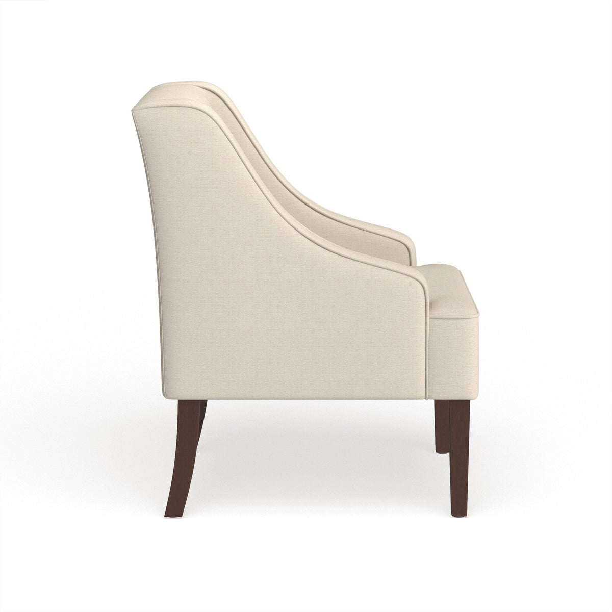 Cream Swoop Arm Accent Chair T54960