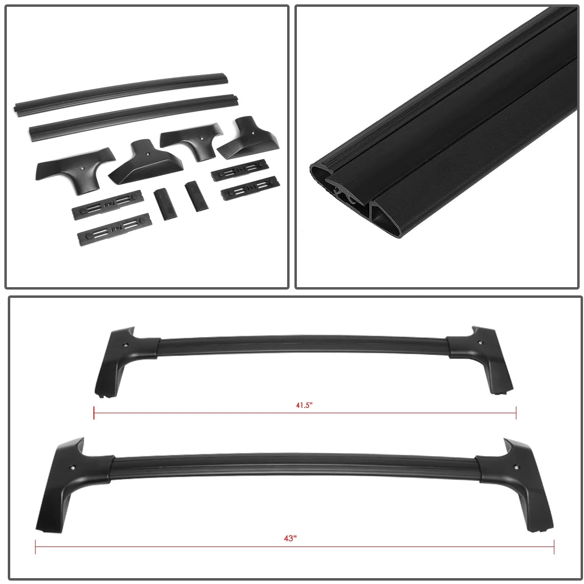 Aluminum Roof Rail Cross Bar Cargo Carrier B68437