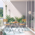3 Piece Folding Bistro Set Solid Acacia Wood U8824