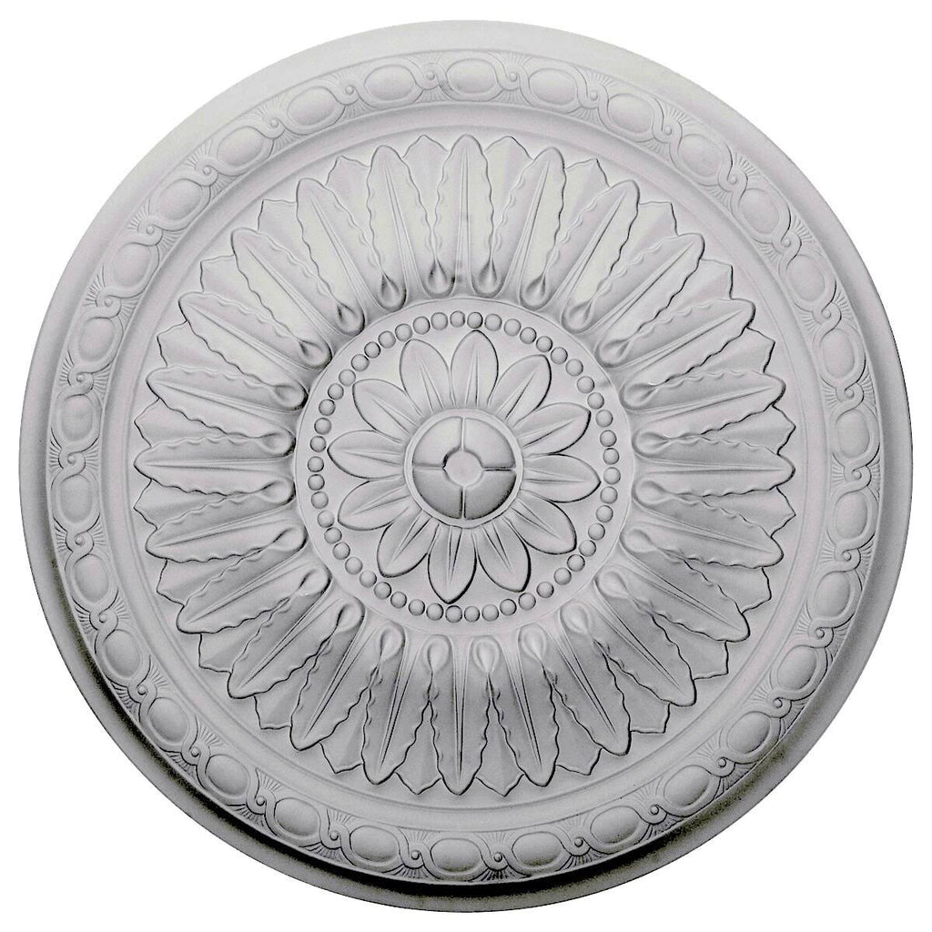 24 inch x 1 5/8 inch Hand-Painted Steel Gray Ceiling Medallion X96615