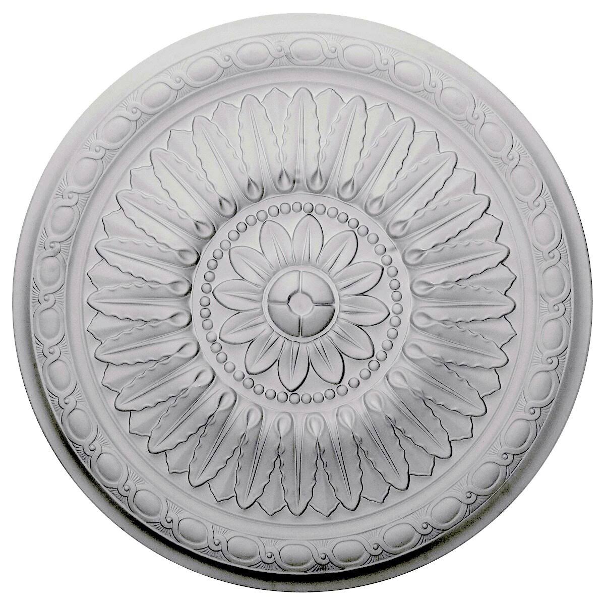 24 inch x 1 5/8 inch Hand-Painted Steel Gray Ceiling Medallion X96615