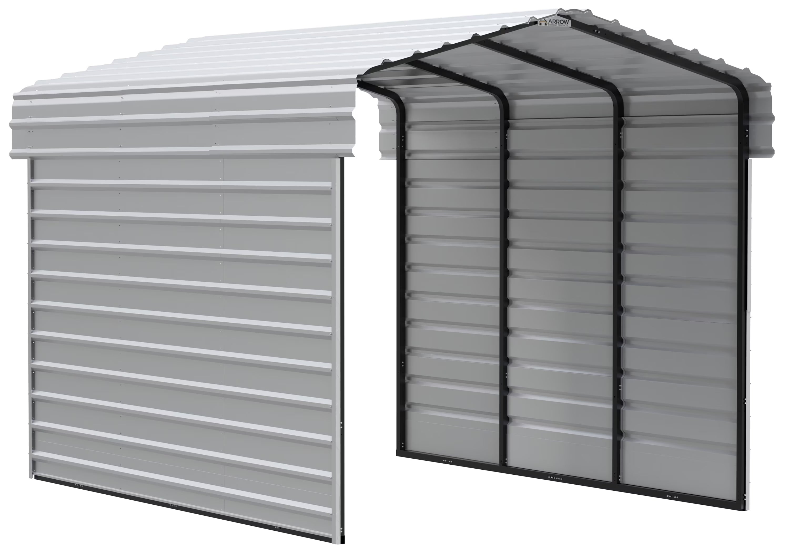 Galvanized Steel Carport Kit, 10' x 15' x 9' G297645
