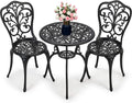 3-Piece Cast Aluminum Patio Bistro Set Black N994056