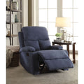 Blue Velvet Recliner Y9124
