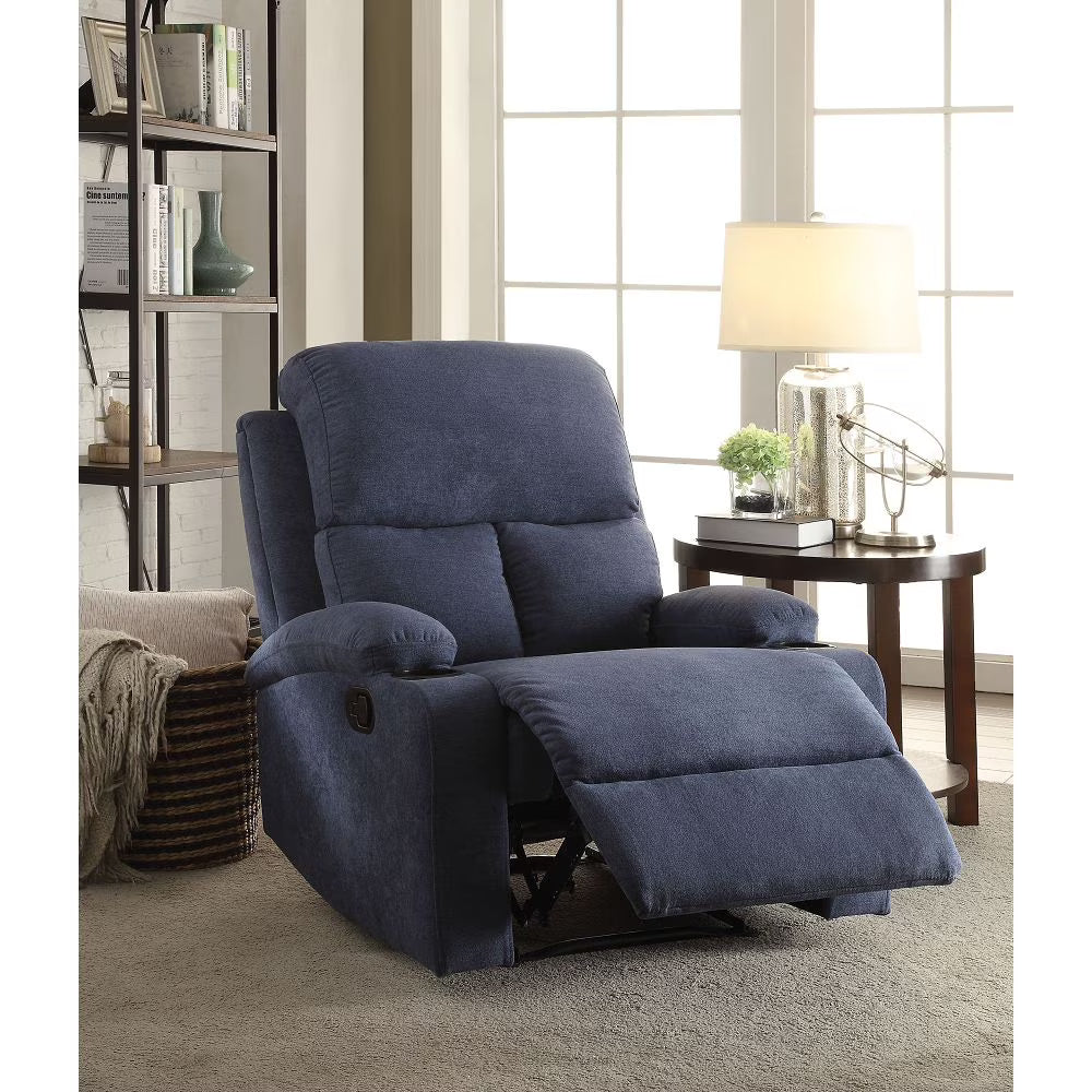 Blue Velvet Recliner Y9124