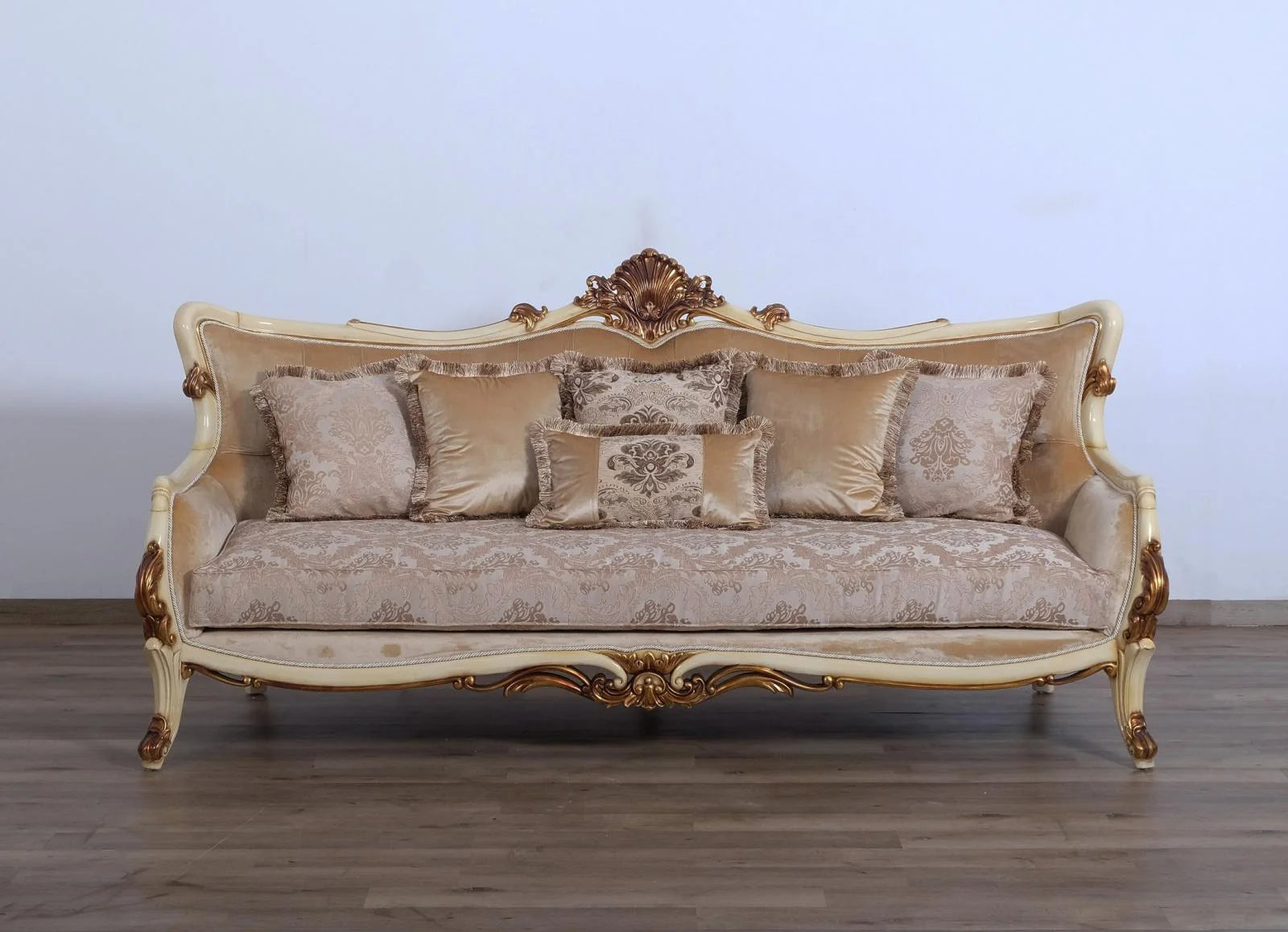 Antique Gold & Beige Sofa J8233