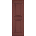 Cottage Red Western Red Cedar Raised Panel Shutters Pair P919