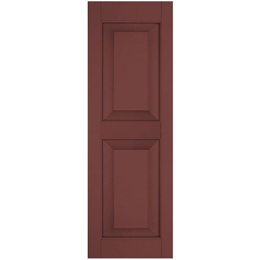 Cottage Red Western Red Cedar Raised Panel Shutters Pair P919