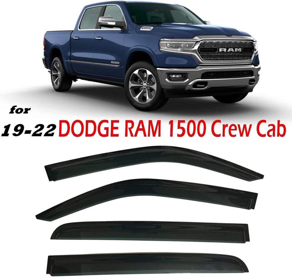 Smoke Tinted Side Window Vent Visor Deflectors Rain Guards 4 Piece Set E797