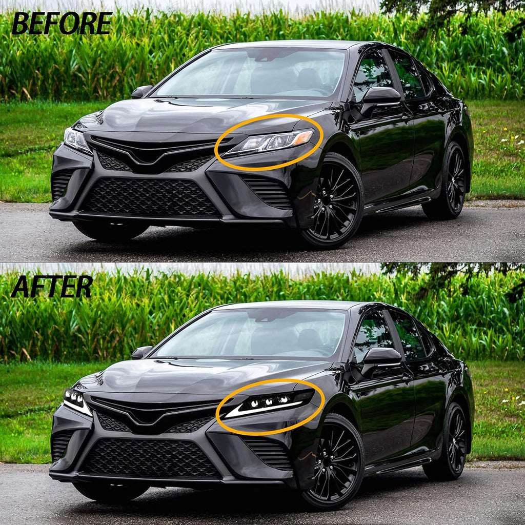 Upgrade Full LED Headlights Assembly with Sequential Turn Signal, Left+Right Pair M424382