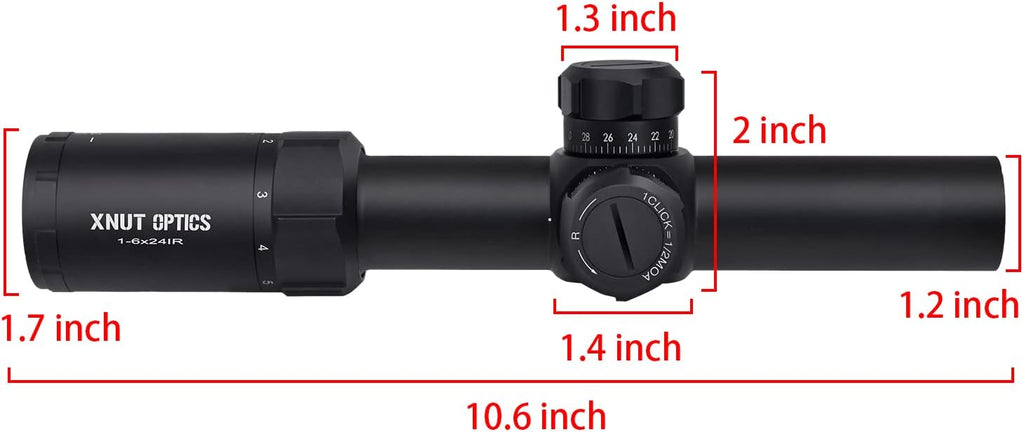 1-6x24 Second Focal Plane 30mm Tube Riflescopes F520