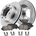 8 Lug Brake Rotors Ceramic Pads Hardware U18383