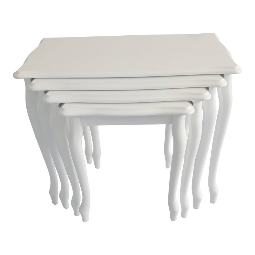 White 4 Pcs Nesting Table D731612