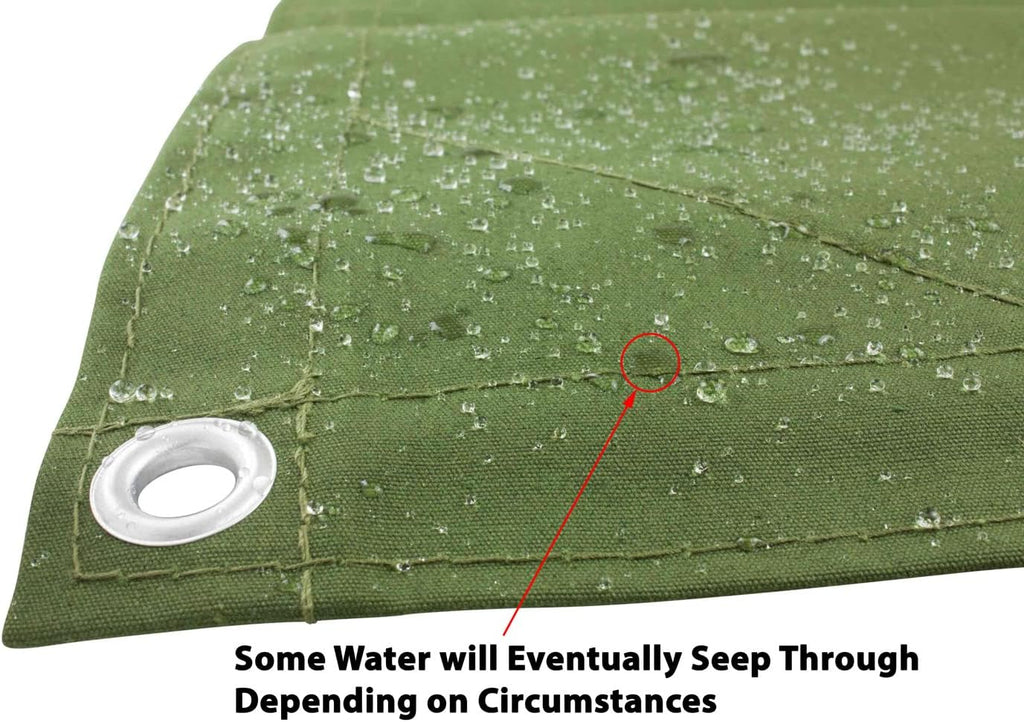Green Canvas Tarp 12oz Water Resistant 12' x 20' Pack of 2 W192329