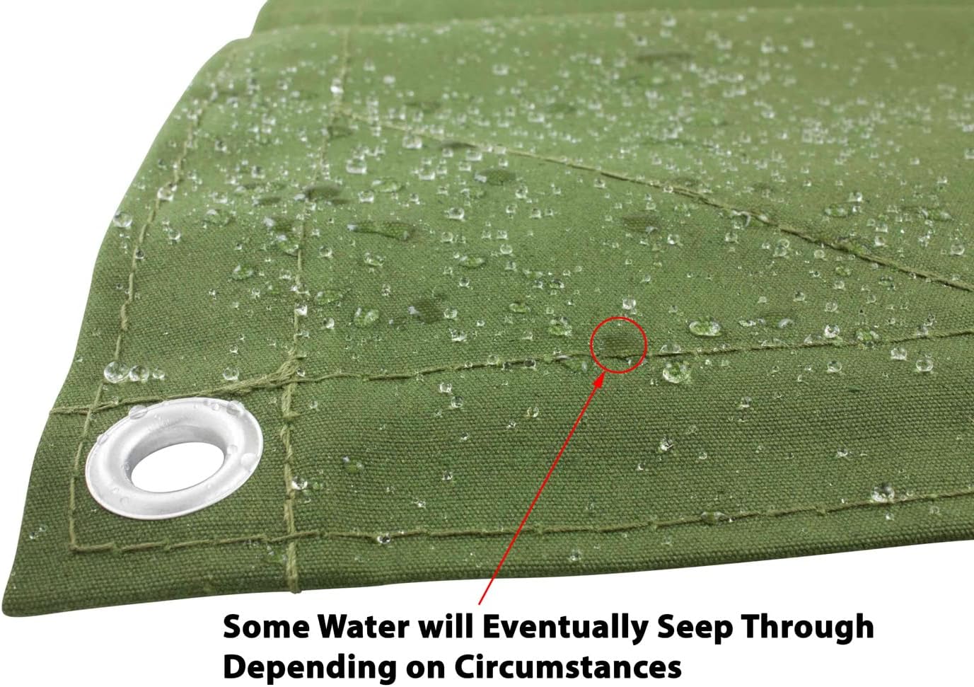 Green Canvas Tarp 12oz Water Resistant 12' x 20' Pack of 2 W192329