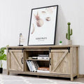 TV Stand with Cabinet Sliding Barn Door X9506