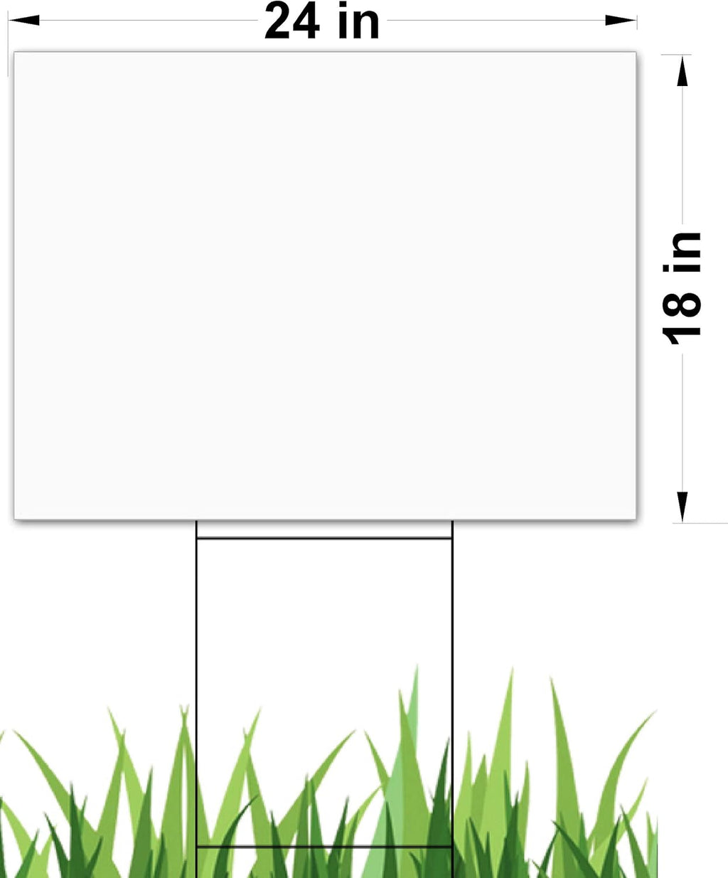 White Signs Board and Metal Stake, Pack of 2 A91775