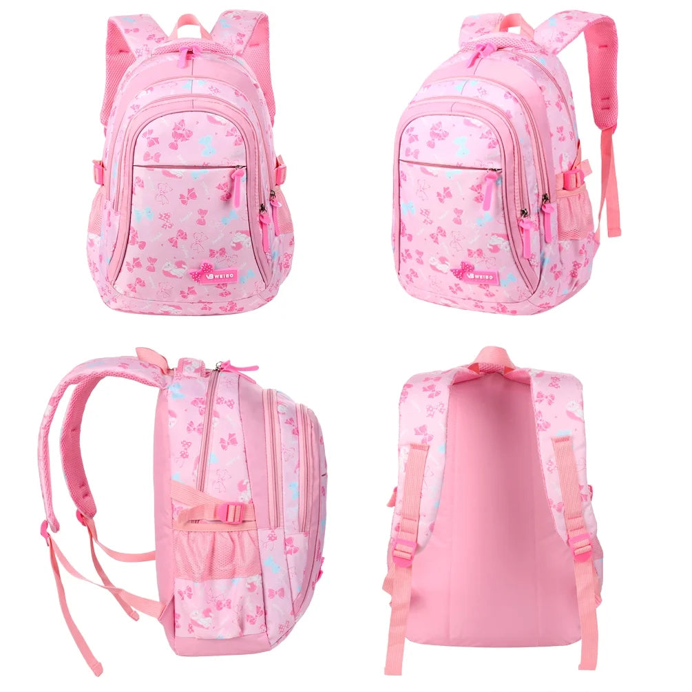 Pink School Backpack with Lunch Bag and Pencil Case F91534