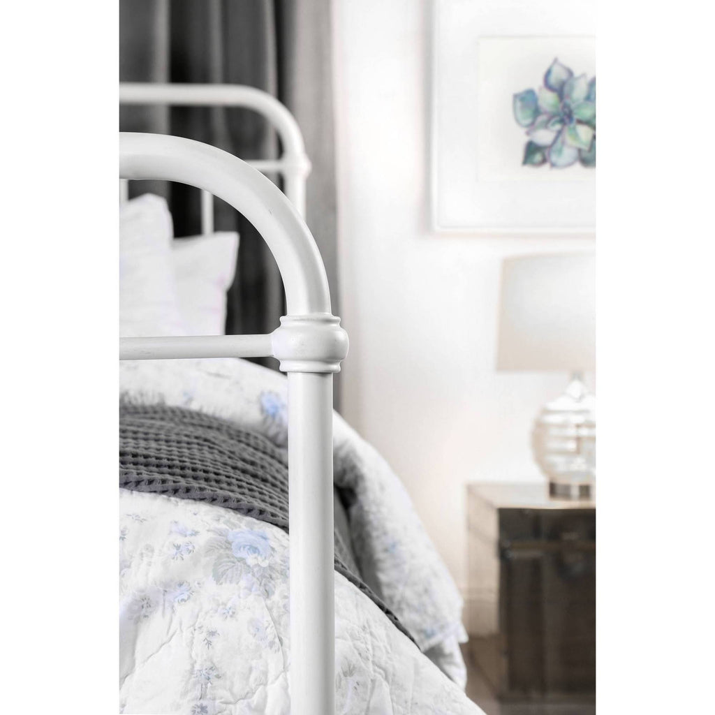 Twin Metal Bed Vintage White Z6786