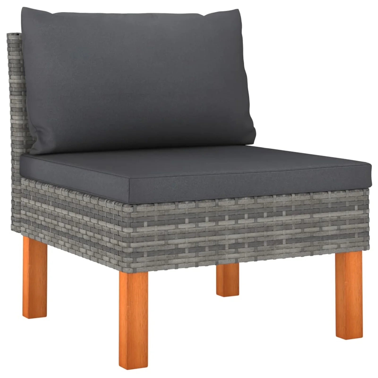 12 Piece Poly Rattan Garden Set with Cushions Gray A336722