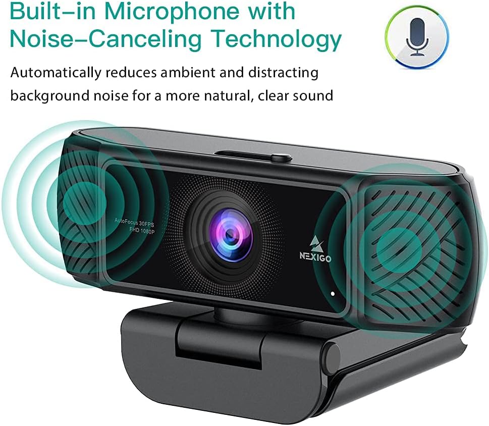1080P Webcam with Microphone and Privacy Cover Z48775