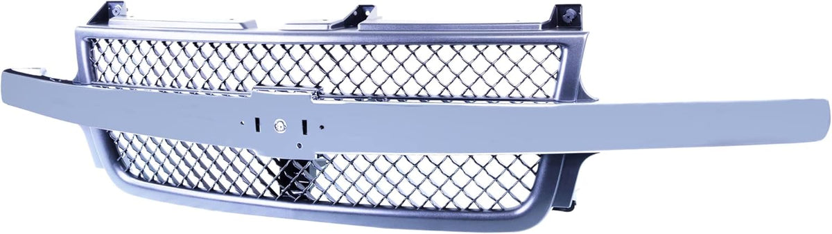 Black Grille Assembly With Chrome Center Bar For Chevrolet Silverado 2500 HD 3500 2001-2002 Y265271