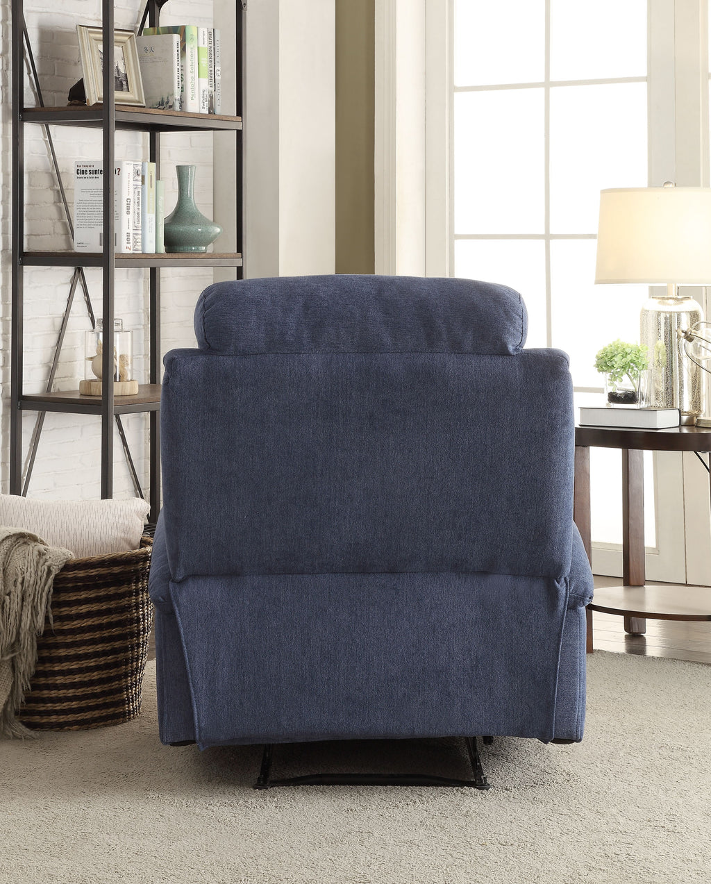 Blue Velvet Recliner Y9124