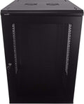 18U Wallmount Cabinet Enclosure 19-Inch Server Network Rack with Locking Perforated Door Black W6988