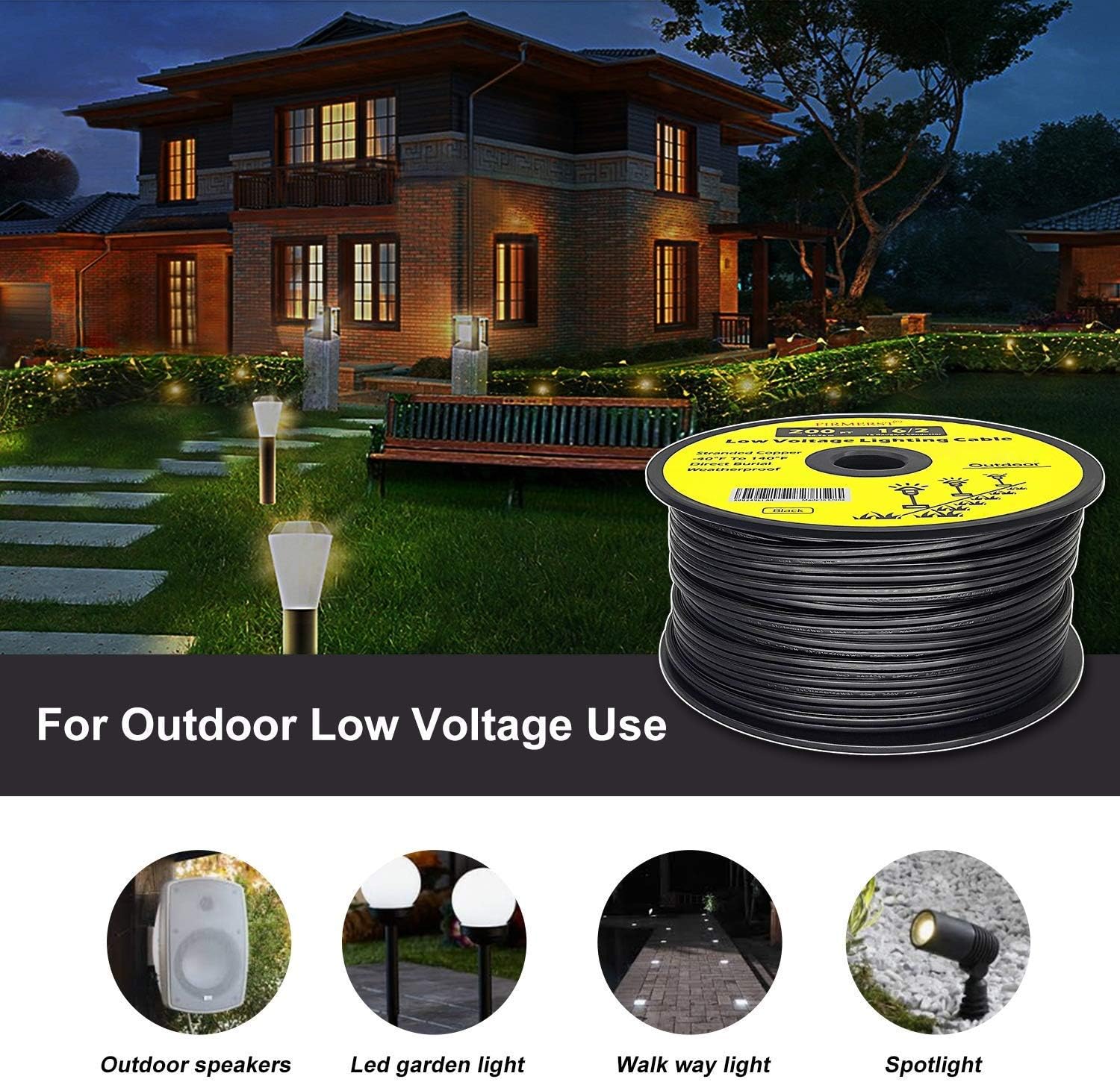 14/2 Low Voltage Landscape Wire 200 Feet T92410