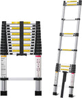 Telescoping Aluminum Extension Ladder, 330lbs Max Capacity M466