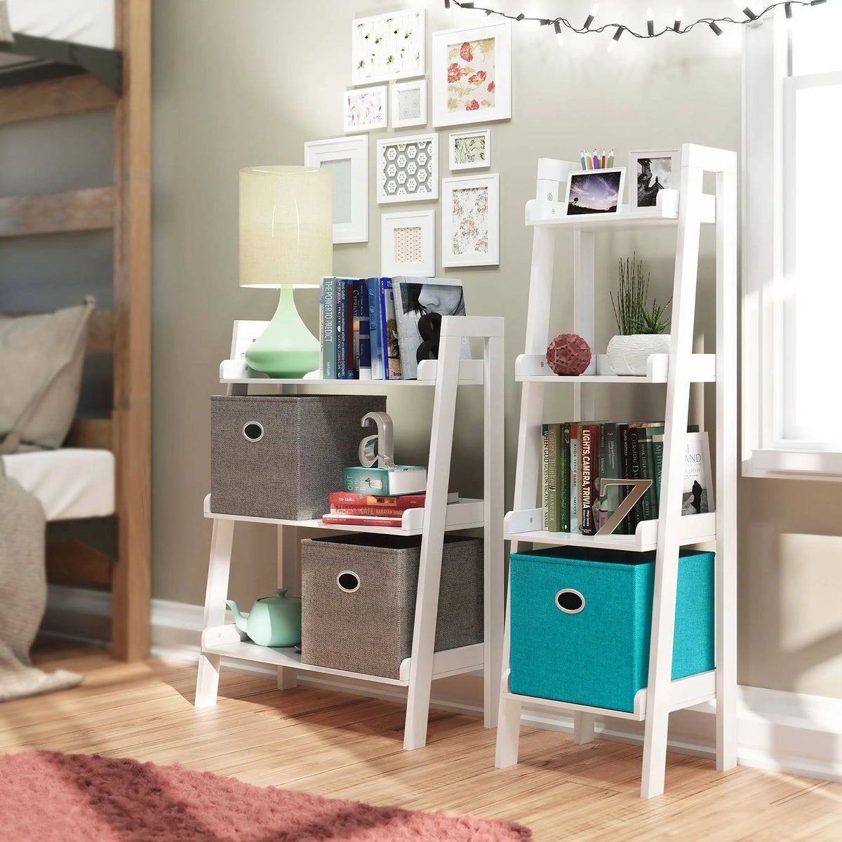 3-Tier Ladder Shelf, Gray O389