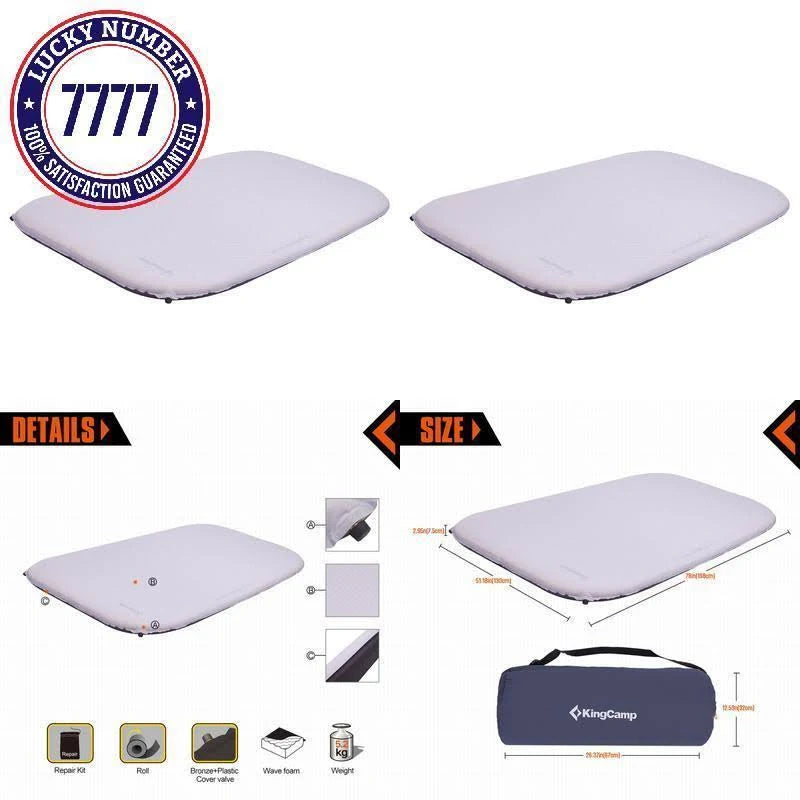 Deluxe Double Self-Inflating Camping Pad, 3 Inches Thick G7556