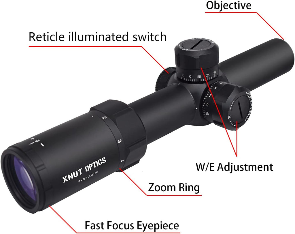 1-6x24 Second Focal Plane 30mm Tube Riflescopes F520