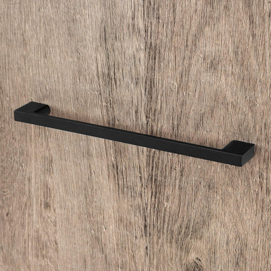 Weathered Oak and Matte Black Bar Cabinet with Storage M7955