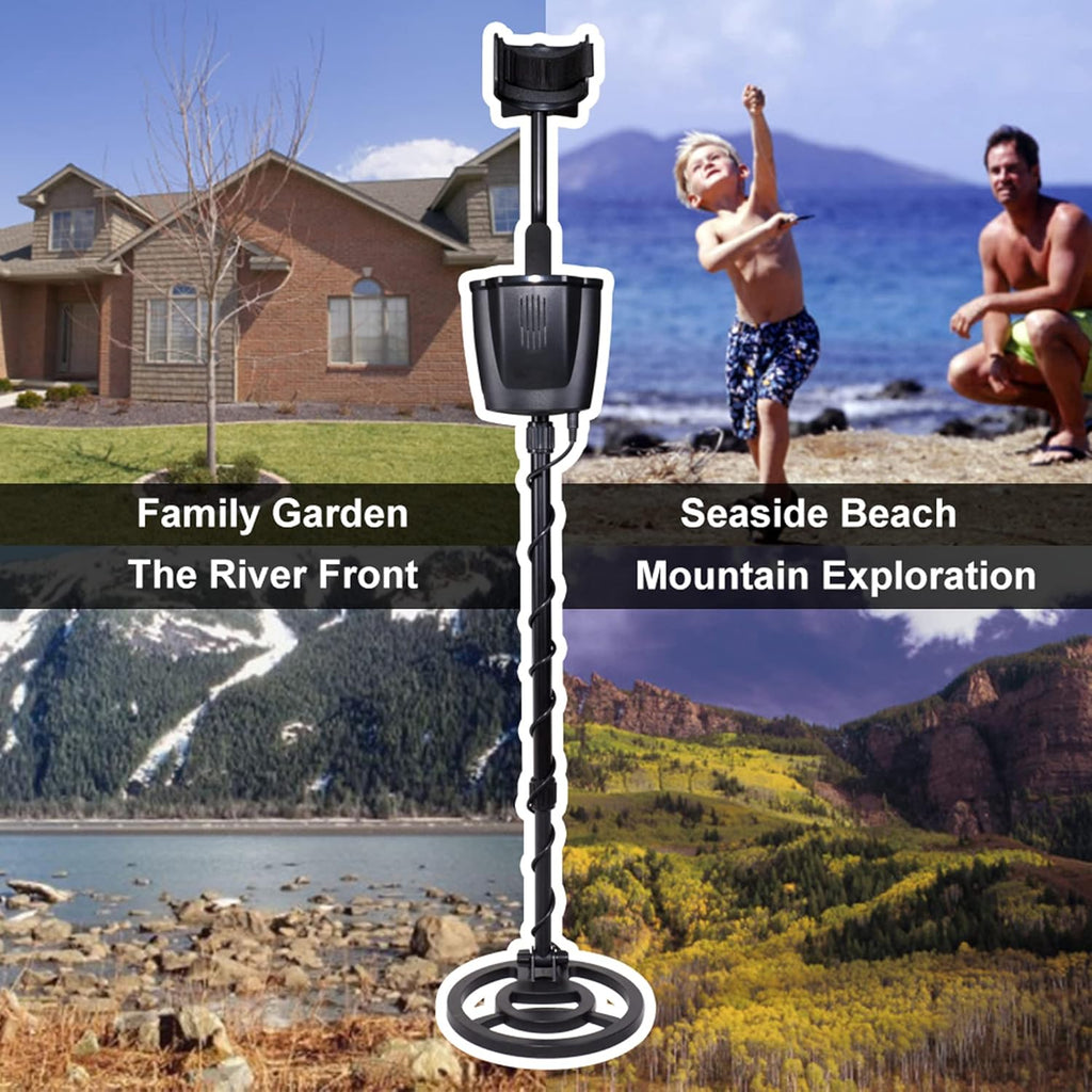 3" LCD Display Underground Metal Detector with 8" Waterproof Search Coil U685878