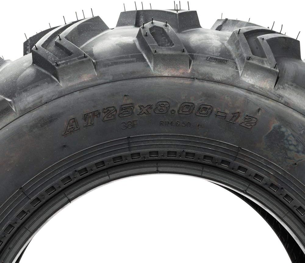 4PCS 25x8-12 Front & 25x10-12 Rear 6 Ply ATV/UTV Tubeless Tires A80319
