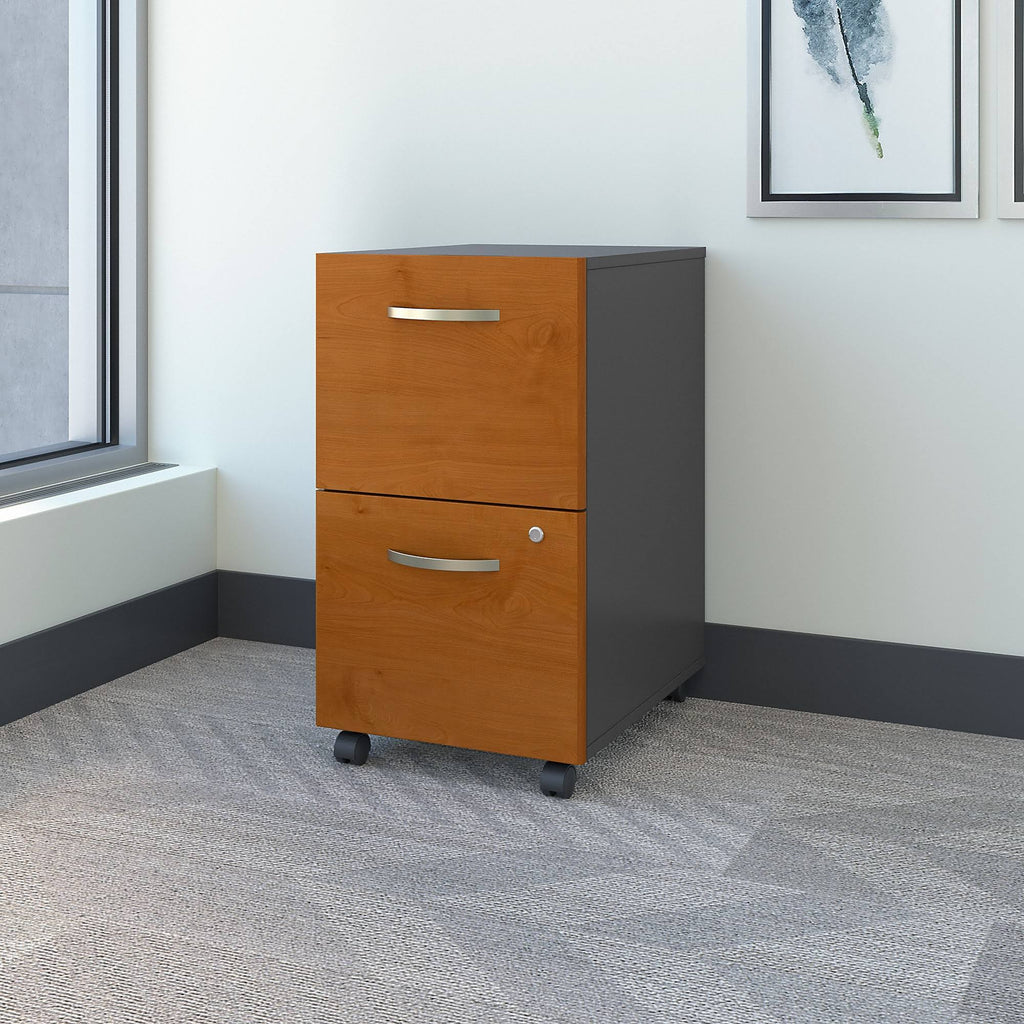 Natural Cherry 2-Drawer Mobile Filing Cabinet S43509