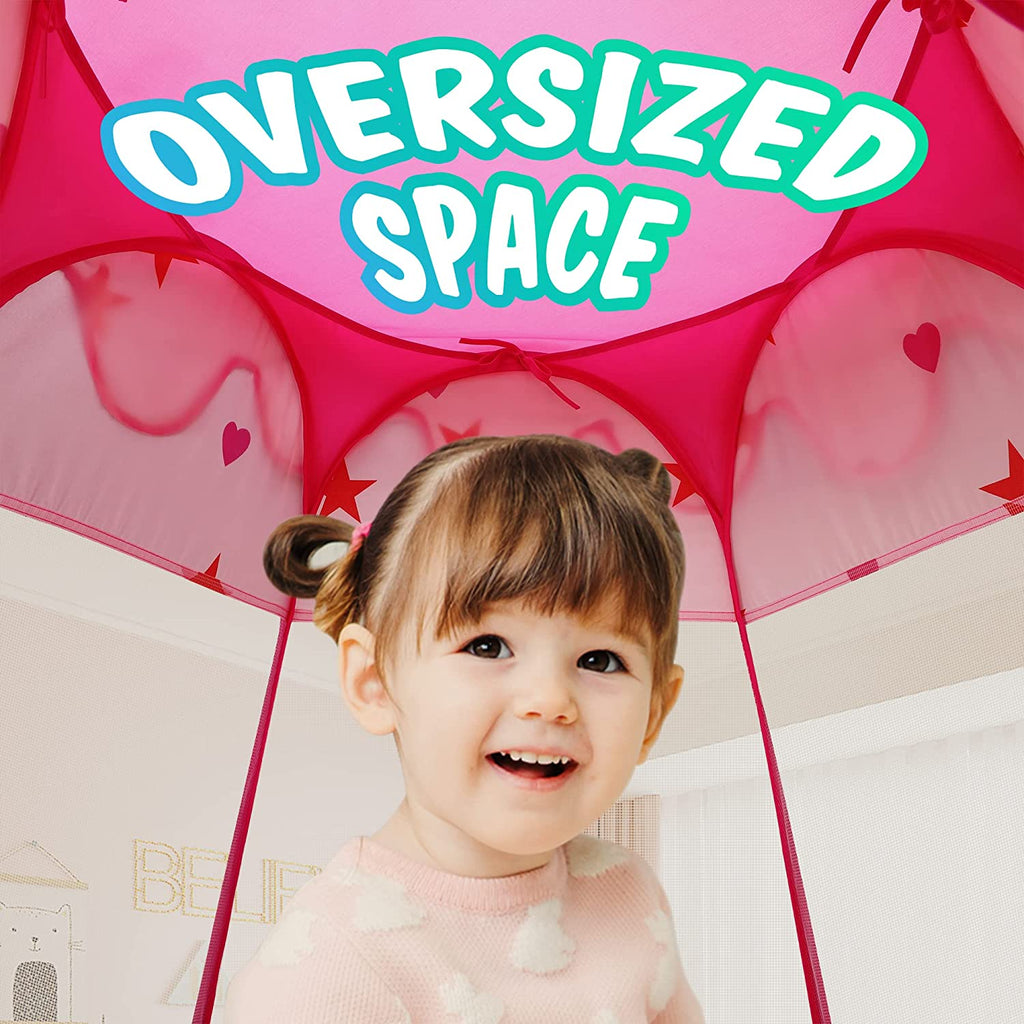 Princess Pop Up Tent with Star Lights and Portable Bag J6749