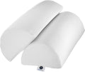 2 Pack XXL Half Moon Bolster Pillow with White Cotton Machine Washable Cover, Premium Memory Foam, 20.5" x 8" x 4.5" H654591