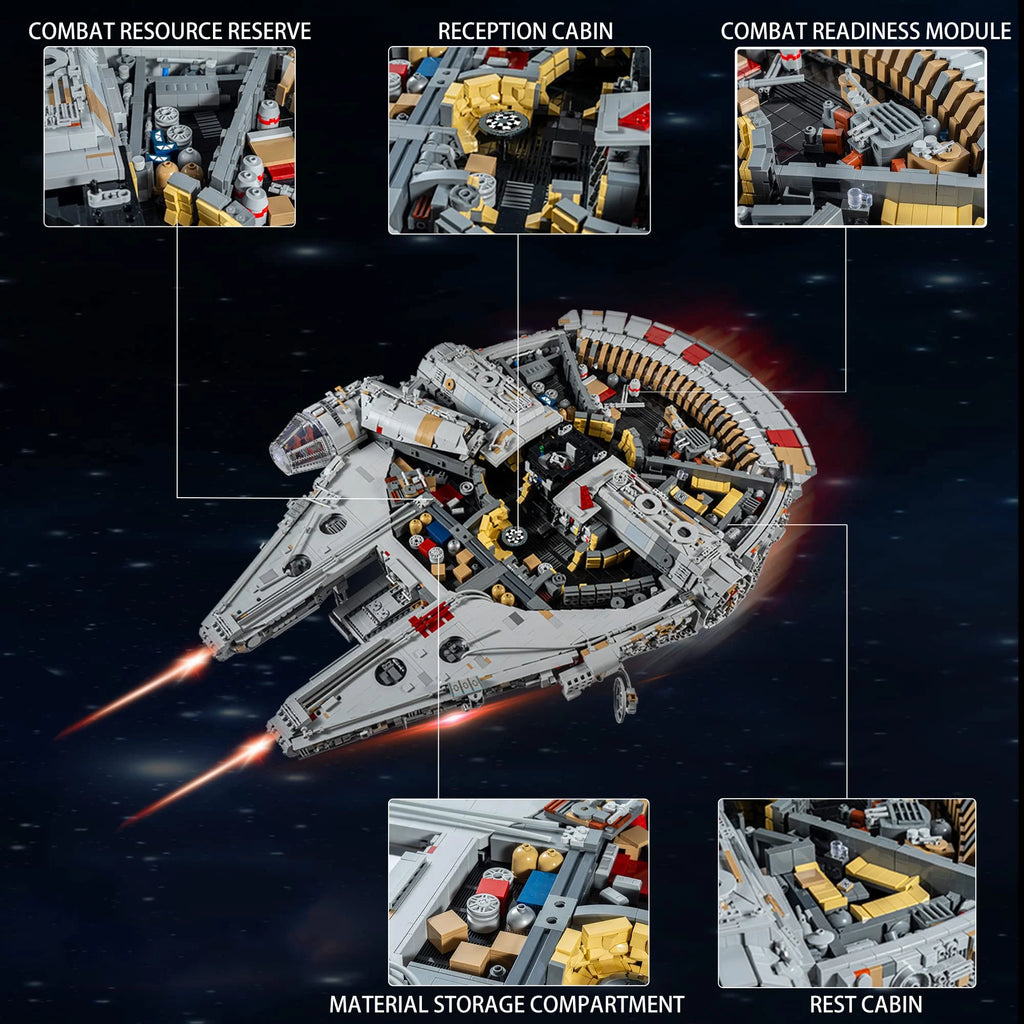 Millennium Falcon Spaceship Building Block Kit Toy A246