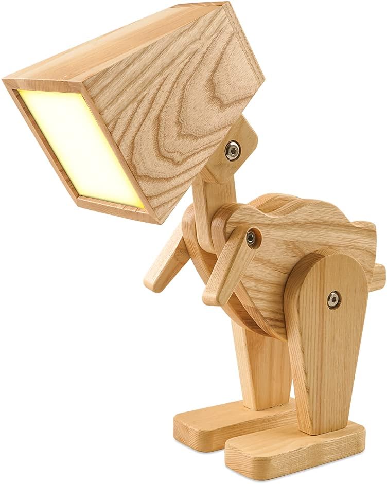 Wooden Dinosaur Design LED Table Lamp B796268