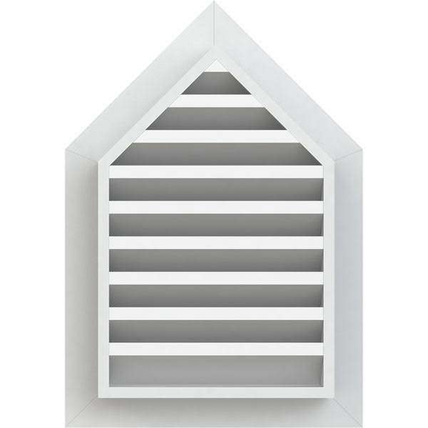 24x22W x 32x22H Peaked Top Gable Vent, PVC C190