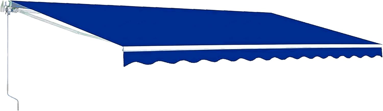 Brown 13 x 10 Feet Retractable Patio Awning Y34483
