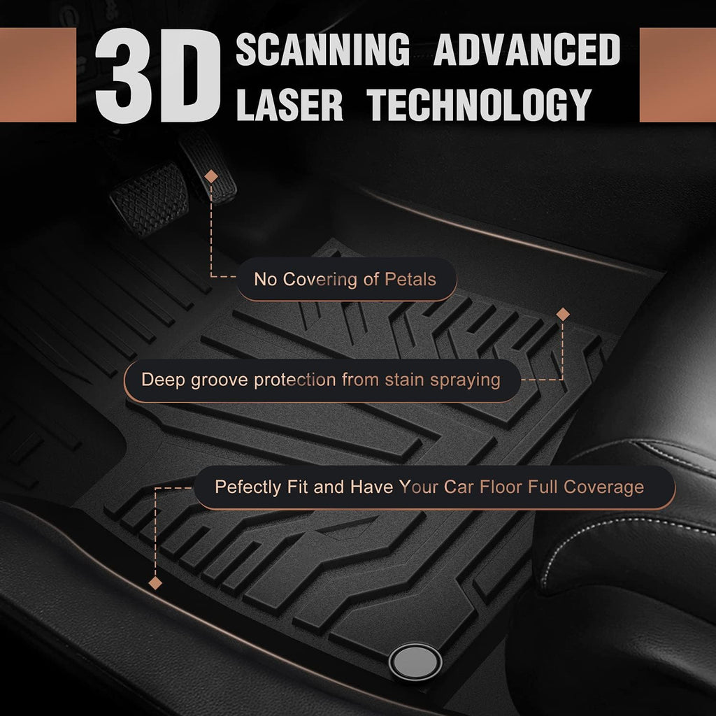 Black All Weather Automotive Floor Mats L238159