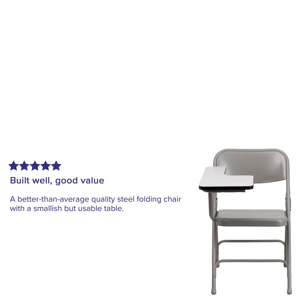 2 Pack Steel Folding Chair with Tablet Arm G8468