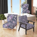 Upholstered Patterned Accent Chair and Arm Chair U108640