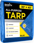 Blue Poly Tarp Cover 5 Mil Thick Waterproof (30' x 40') P513682