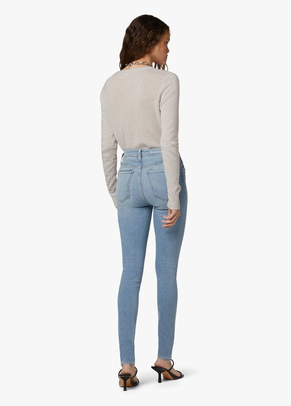 White High Rise Skinny Jeans P662